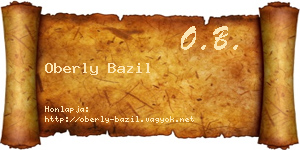 Oberly Bazil névjegykártya